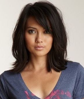 9 moderm Messy Layered Lob with Very Long Bangs for Fine Hair for 2024 4