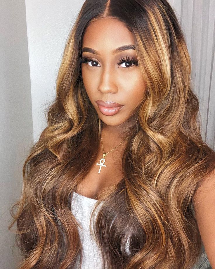 Top 15 brown with honey blonde highlights wig in 2024 5
