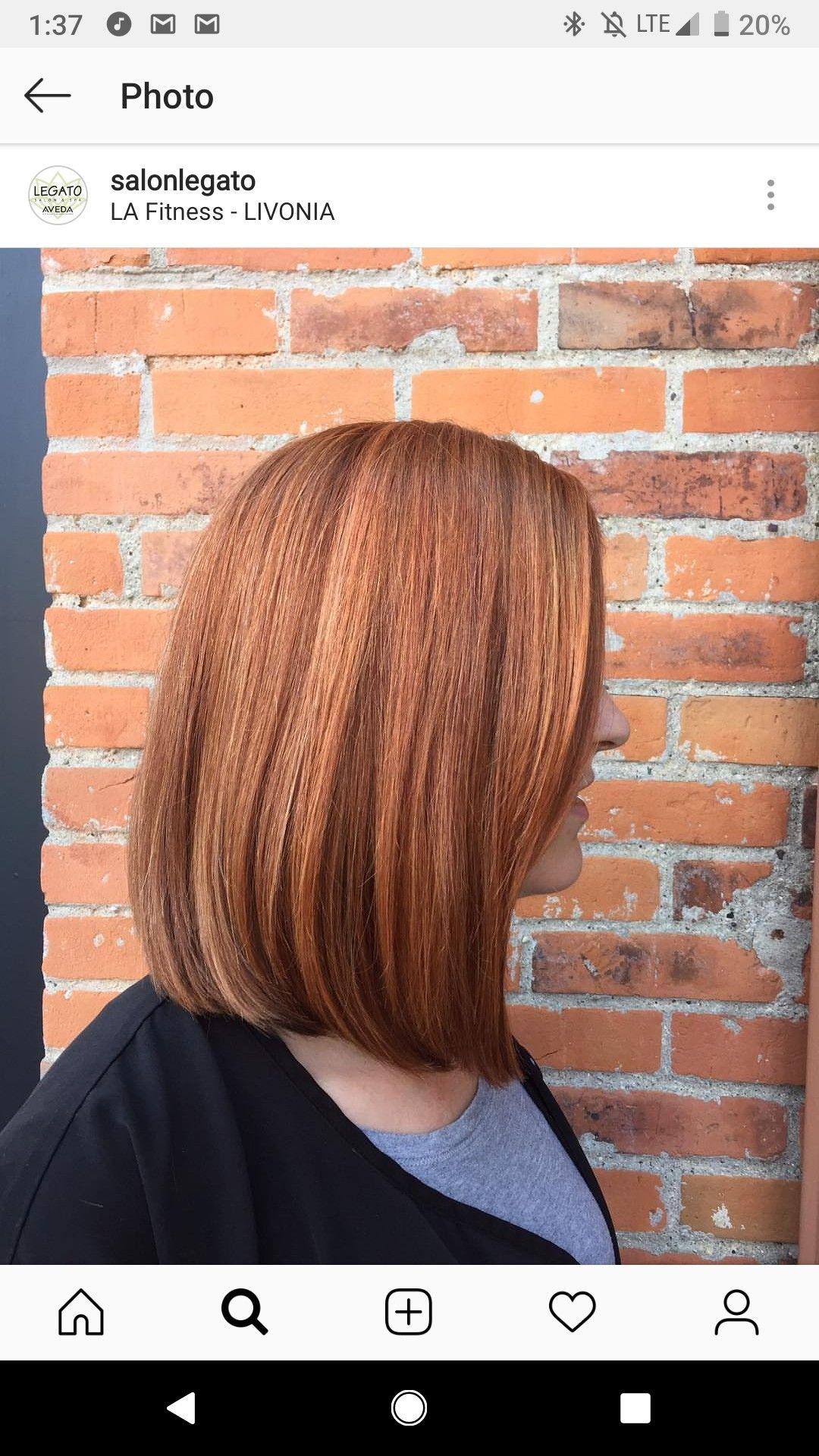 13 Vivid Copper Lob with See-Through Fringe in 2024 2