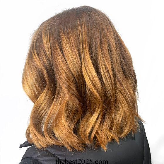 13 Vivid Copper Lob with See-Through Fringe in 2024 5