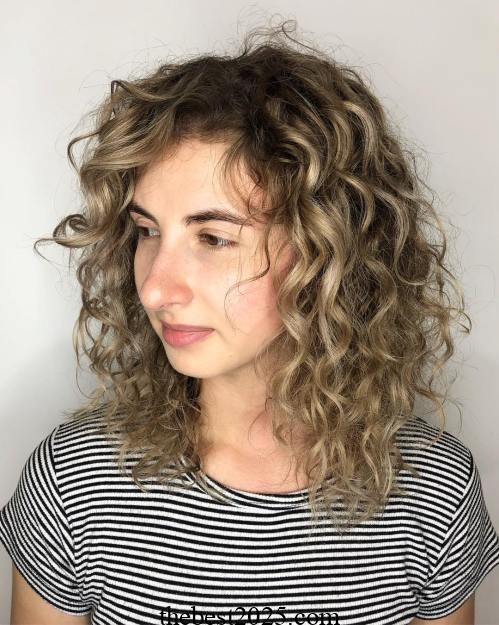 12+ Voluminous Curly Long Bob with Curly Bangs in 2024 2