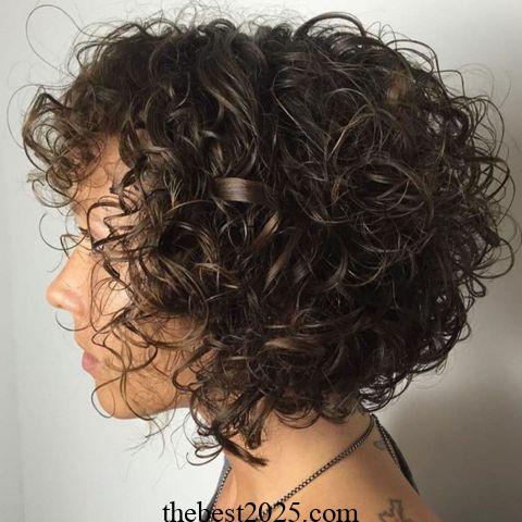 12+ Voluminous Curly Long Bob with Curly Bangs in 2024 4